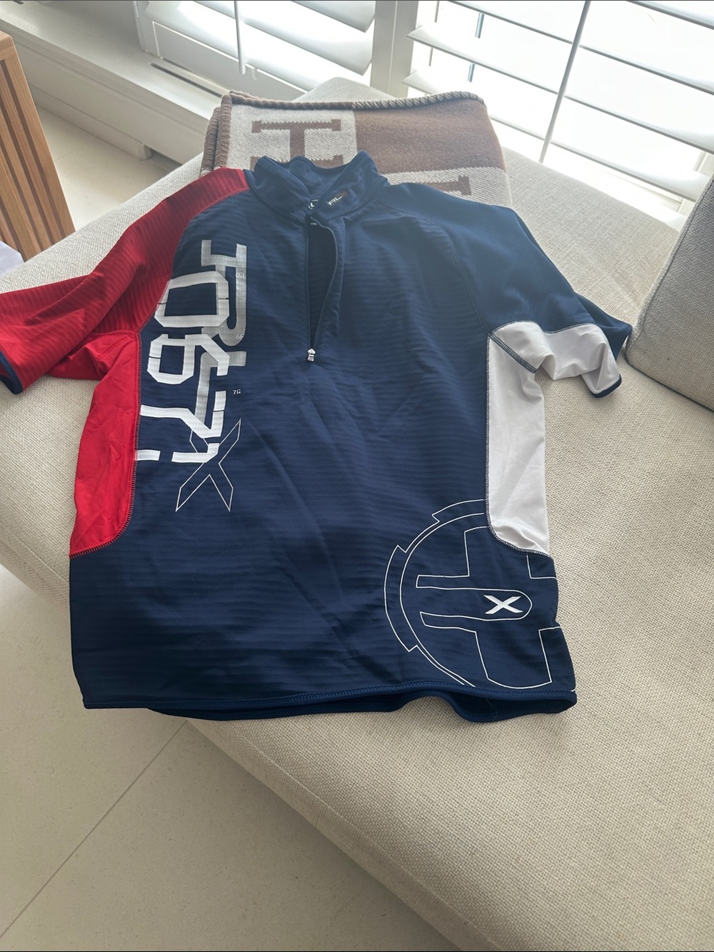 Ralph Lauren Navy, Red & White Short Sleeve Sport Polo. Limited edition.